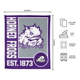 thumbnail image 3 of Logo Brands TCU Horned Frogs 60"x70" Super Plush Blanket, 3 of 6