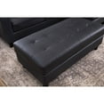 thumbnail image 4 of Claire Leather Reversible Sectional and Ottoman, Assorted Colors, 4 of 13