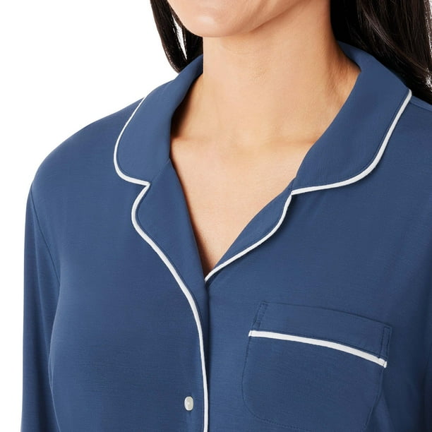 DreamMark Women's 2-Piece Notch Collar Pajama Set - Samsclub.com