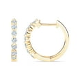 thumbnail image 3 of 0.30 CT. T.W. Round Cut Diamond Hoop Earrings in 14K Gold, 3 of 6