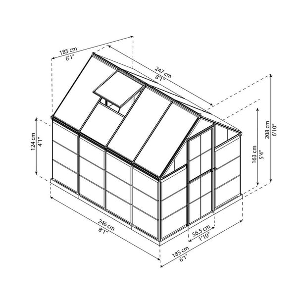 Palram Canopia 6' x 8' Hybrid Greenhouse - Samsclub.com