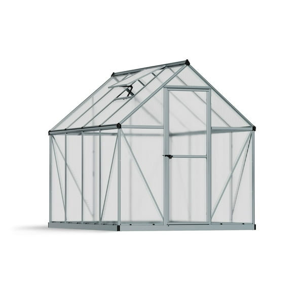 Palram - Canopia Nature 6' x 8' Greenhouse - Silver Frame - Twin-Wall