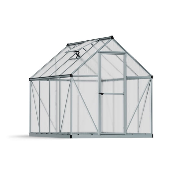 Palram - Canopia Nature 6' x 8' Greenhouse - Silver Frame - Twin-Wall