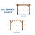 thumbnail image 8 of Backyard Discovery Beaumont Cedar Pergola with Trellis Roof and PowerPort, Choose Size, 8 of 8