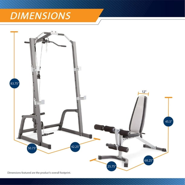 Marcy Pro Deluxe Cage System with Weight Lifting Bench