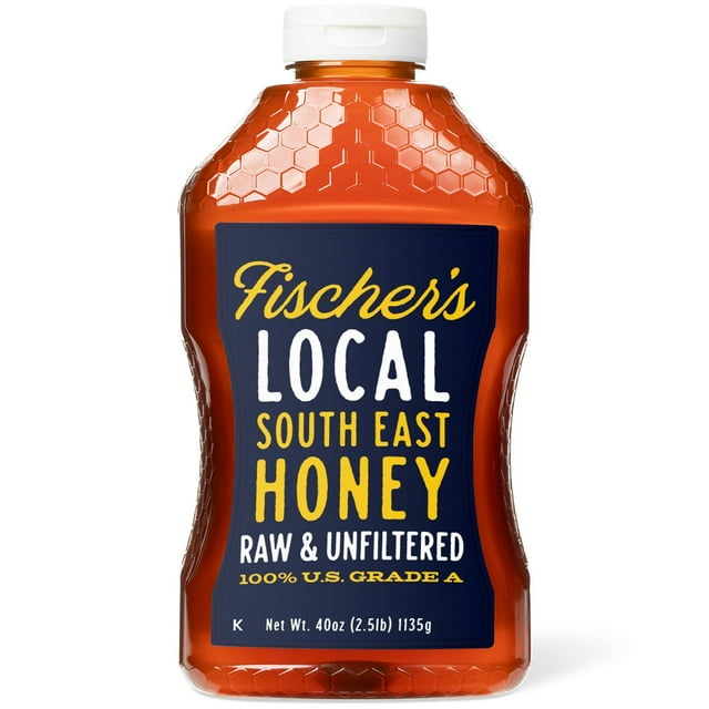 Fischer's Raw and Unfiltered Honey, 40 oz.