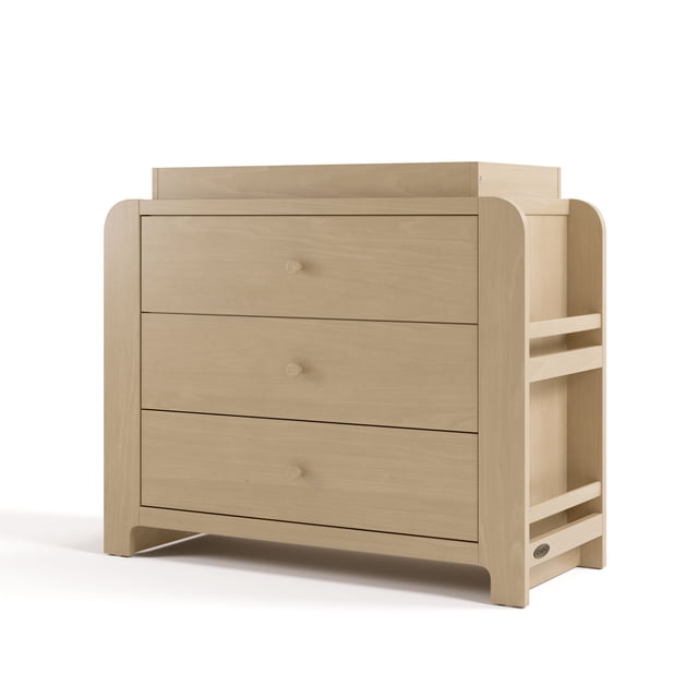 Graco Read-with-Me 3 Drawer Chest with Bookshelves and Removable Changing Topper, Choose Color