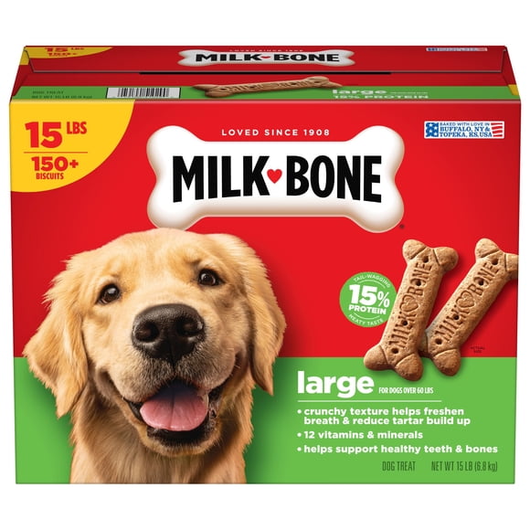 Milk-Bone Original Flavor Large Crunchy Dog Biscuits, 15 lbs.