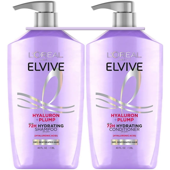 L'Oreal Paris Hyaluron Shampoo & Conditioner, 40 fl. oz., 2 pk.