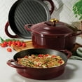 thumbnail image 5 of Tramontina 4-Piece Stackable Enamel Cast Iron Cookware Set (Choose Color), 5 of 15