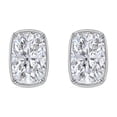 thumbnail image 2 of Lab Created Diamond Cushion Cut Diamond Stud Earrings, 2 of 4