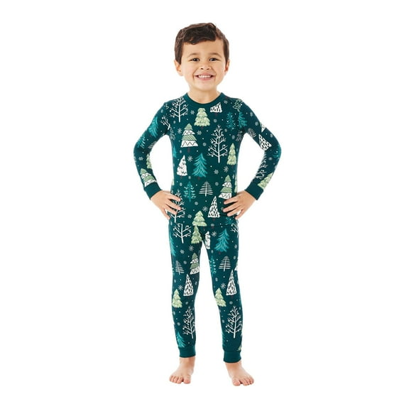 Member's Mark Toddler & Kids 2-Piece Super Soft Snugfit Holiday Pajamas