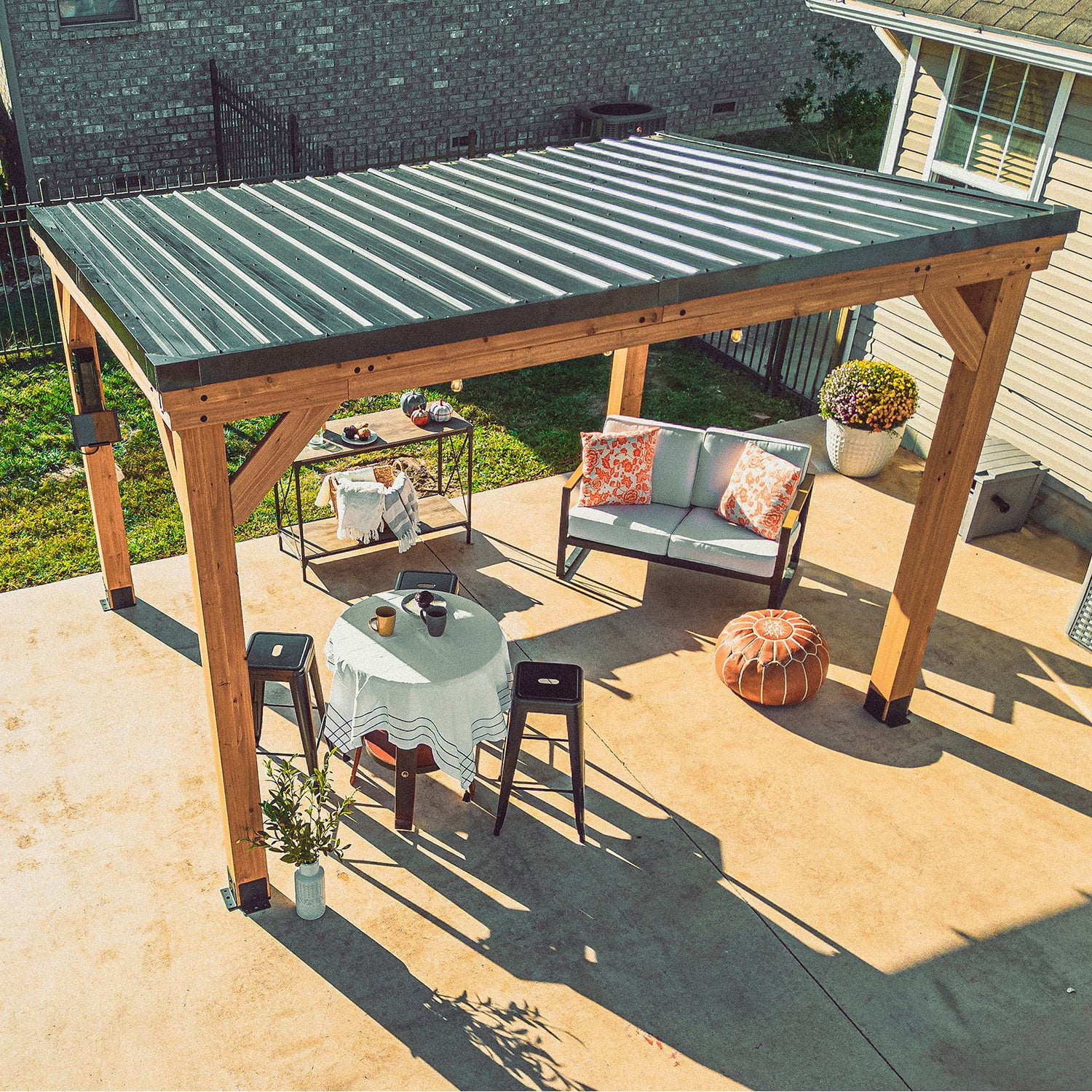 Backyard Discovery Arcadia Cedar Gazebo with PowerPort, Choose
