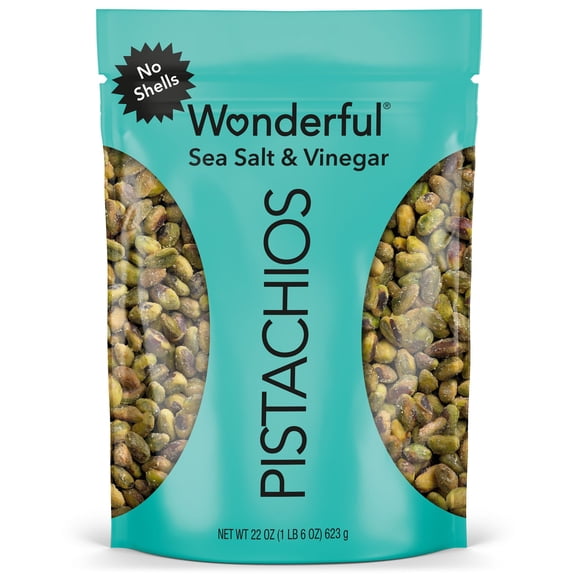 Wonderful Sea Salt & Vinegar Pistachios, No Shells, 22 oz.