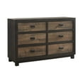 thumbnail image 1 of Harrison 6-Drawer MDF and Particle Board Dresser, Walnut, 1 of 5