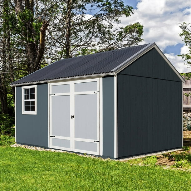 Handy Home Products Sonata 12' x 10' Outdoor Wood Shed, Choose