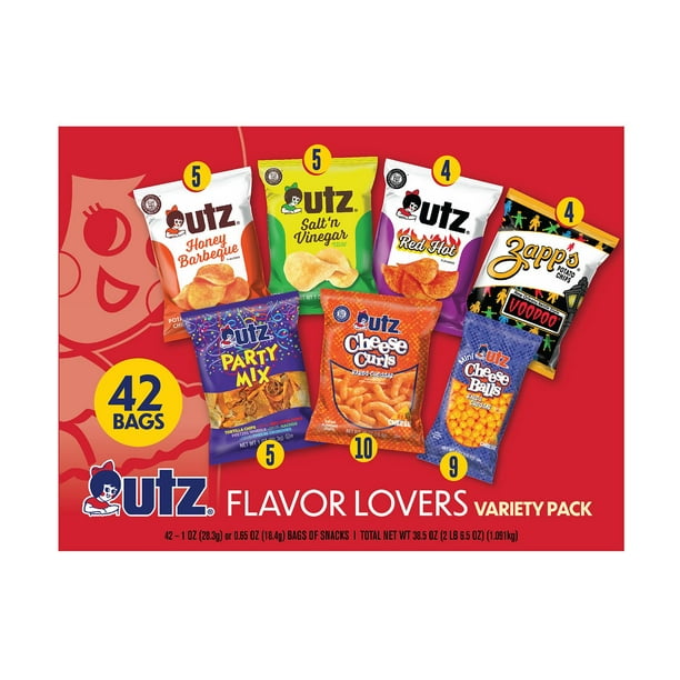 Utz Flavor-Lovers Variety Pack Chips, 42 pk. - Samsclub.com