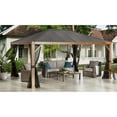 thumbnail image 1 of Member's Mark 12' x 16' Hardtop Wood-Look Aluminum and Steel Gazebo, 1 of 7