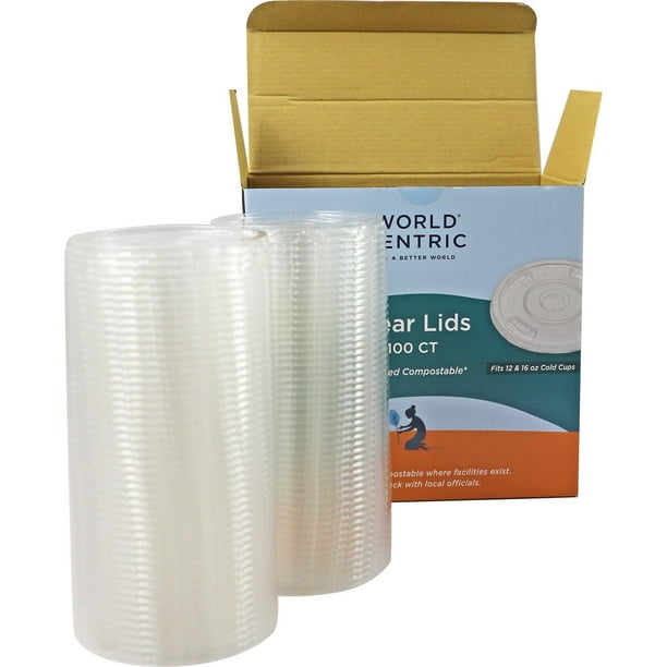 World Centric Compostable PLA Cup Lids, Fits 12-16 oz. 100 ct. -  Samsclub.com