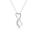 thumbnail image 4 of 0.23 CT. T.W. Diamond Double Heart Infinity Pendant in 14K Gold, 4 of 8