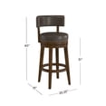 thumbnail image 4 of HH2 Home Lawton Wood Counter Height or Bar Height Swivel Stool, 4 of 13