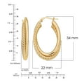 thumbnail image 3 of Double Oval Braided Hoop Earrings in 14K Gold, 3 of 3