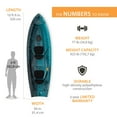 thumbnail image 2 of Lifetime Envoy 126" Tandem Sit-On-Top Kayak, Paddles Included, 2 of 12