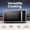 thumbnail image 2 of Chefman 0.9 cu. ft Stainless Steel 900W Countertop Microwave Oven with 6 Preset Functions, 2 of 6