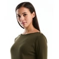 thumbnail image 3 of Rafaella Women's 3/4 Sleeve Boatneck Top, 3 of 11