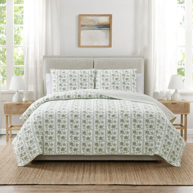 details by Becki Owens 3-Piece Printed Gauze Quilt Set Collection, Assorted Styles and Colors