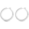 thumbnail image 2 of 0.29 CT. T.W. Diamond Hoop Earrings in Sterling Silver, 2 of 5