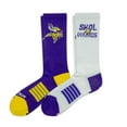 thumbnail image 2 of Minnesota Vikings Adult 2-Pack Crew Socks, 2 of 3