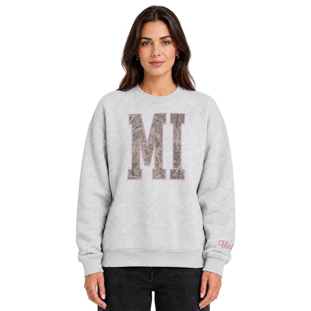 State of Mine Women's Camo Letters State Sweatshirt