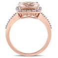 thumbnail image 5 of Morganite &0.08 CT. T.W. Diamond Halo Ring in 14K Gold, 5 of 6