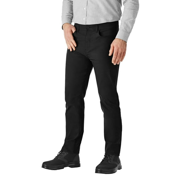 sam's club mens dress pants Member's Mark Men's Lightweight Comfort Waistband Straight Fit Denali Pant (Black Soot, 32x30)