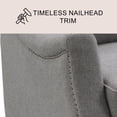 thumbnail image 3 of Calvin Fabric Pushback Reclining Armchair, 3 of 10
