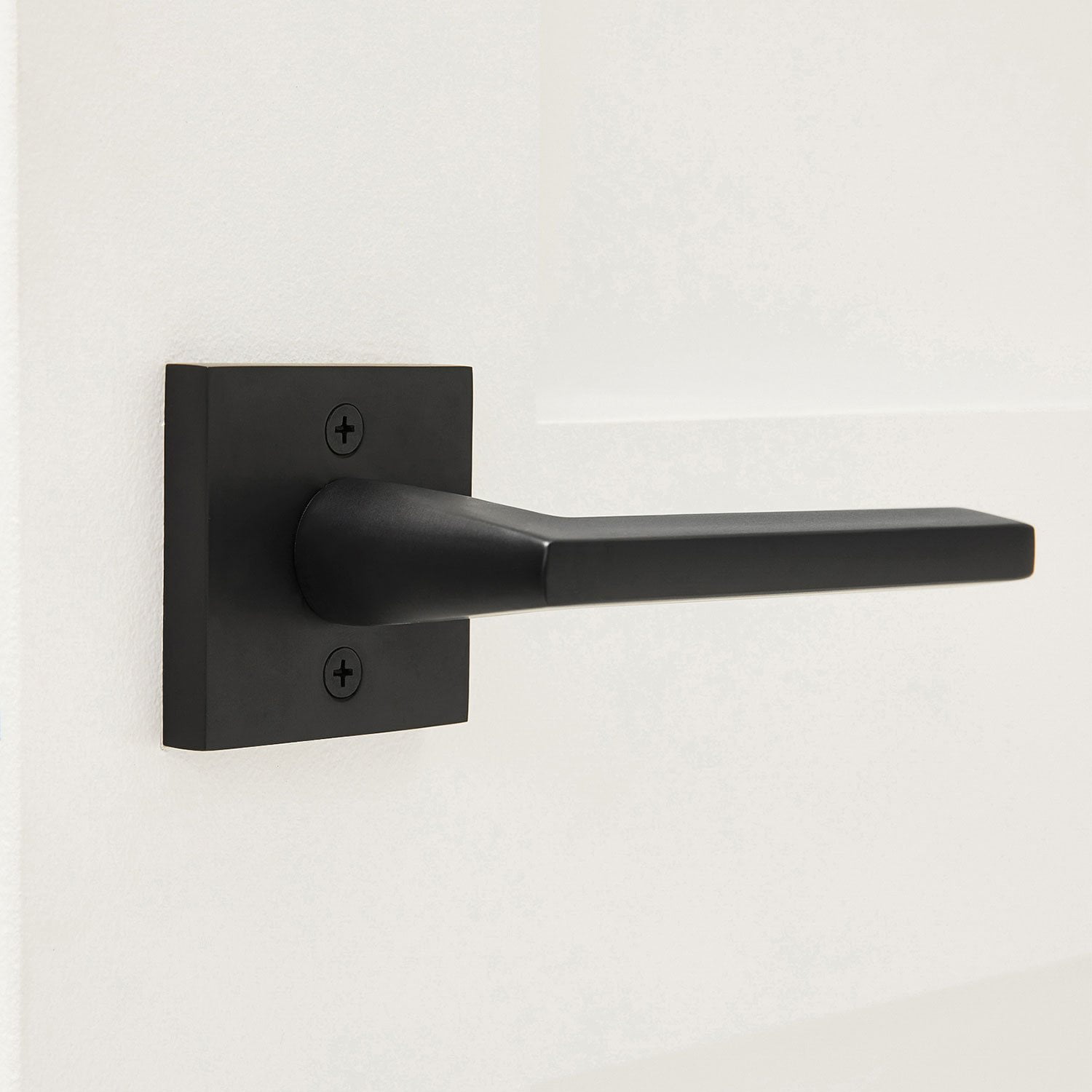 Explore Hardware Matte Black Paris Collection Door Handle Set, 2