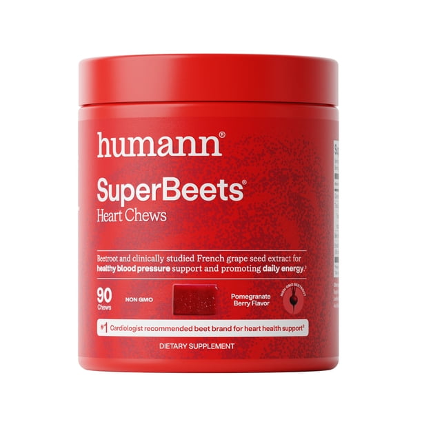 Humann SuperBeets Heart Chews, Pomegranate Berry 90 ct. - Samsclub.com