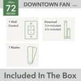 thumbnail image 11 of Hunter Downtown ENERGY STAR® Damp Rated Ceiling Fan and Wall Control - 72" & 60" Assorted Colors, 11 of 19