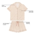 thumbnail image 9 of DreamMark Women's 2-Piece Short Sleeve and Short Notch Collar Pajama Set, 9 of 10