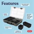 thumbnail image 5 of Keter Stack-n-Roll Organizer Portable Tool Box with Clear Lid, 5 of 17