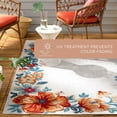 thumbnail image 6 of Town & Country Everyday Hibiscus Bloom Border Modern Floral Outdoor Rug, 6 of 8