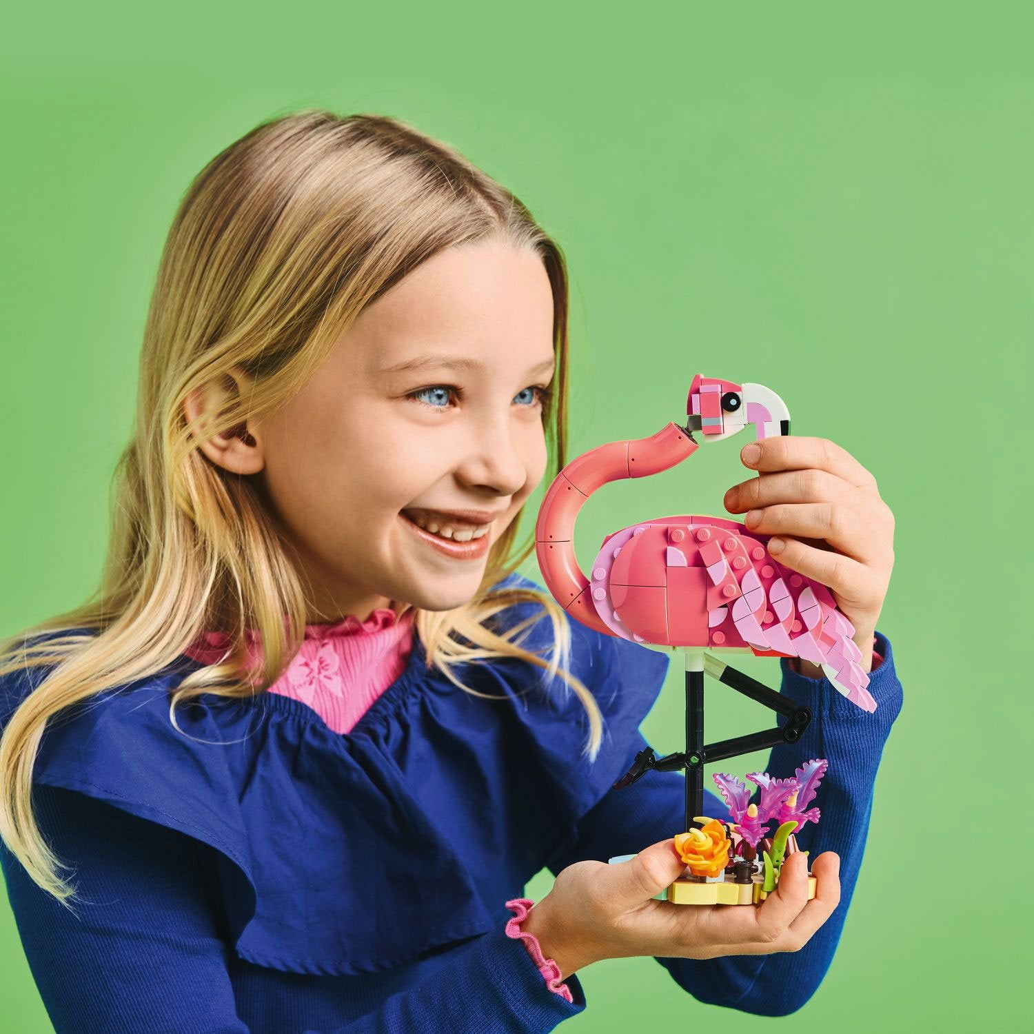 LEGO Creator 3 in 1 Wild Animals: Pink Flamingo Toy, 288 pcs
