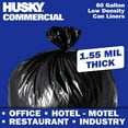 thumbnail image 4 of Husky Commercial Can Liners, 60 gal., 50 ct., 4 of 7