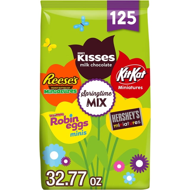 HERSHEY'S Easter Springtime Mix Chocolate Candy, Variety Pack, 125 pcs.
