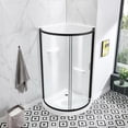 thumbnail image 8 of Breeze 36” x 36” x 77” Corner Shower Kit with Clear Glass, Walls, Base and Hardware, 8 of 20
