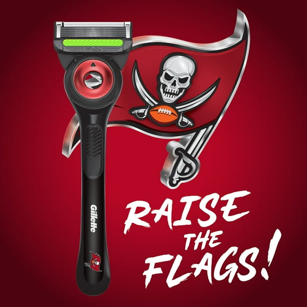 Gillette Labs NFL Tampa Bay Buccaneers Men's Razor, Handle + 8