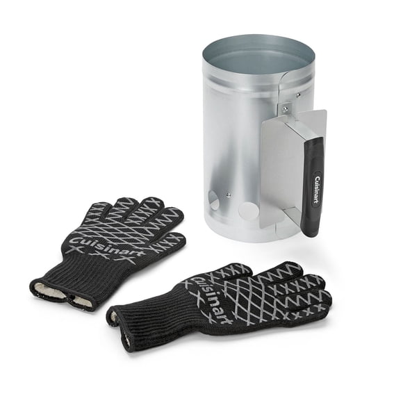 Cuisinart Charcoal Chimney Starter w/ Heat Resistant Gloves