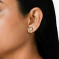 thumbnail image 5 of Lab Created Diamond Flower Earrings in 14K Gold, 1.00 C.T.T.W., 5 of 6