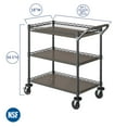 thumbnail image 3 of Member's Mark NSF 3-Tier Heavy-Duty Commercial Utility Cart, 34” L x 18” W x 34.5” H, 3 of 10